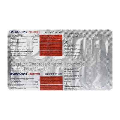 DAPANORM GM 1 FORTE Tablet 10's - Diabetes-Ant