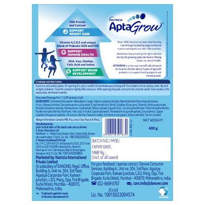 AptaGrow (3+ Years) Nutritional Powder - Vanilla Flavour 400 gm - Kids Nutrition