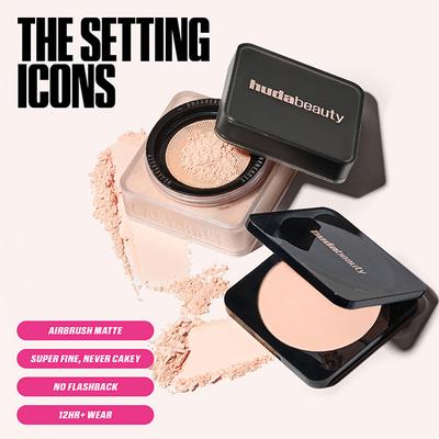 HUDA BEAUTY Easy Bake Airbrush Matte Pressed Powder - Cherry Blossom Cake 8.5 g - Compact Powder
