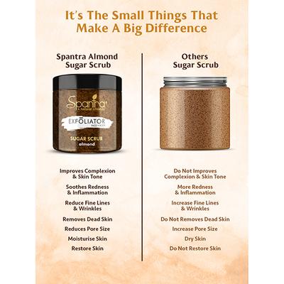 Spantra Almond Sugar Scrub 125 gm - Scrubs & Exfoliants
