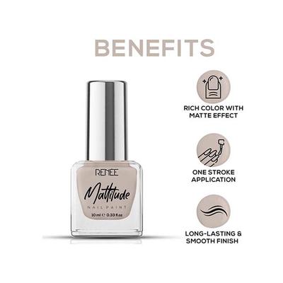 RENEE Mattitude Nail Paint - Soft Clay 10 ml - Nail Polish