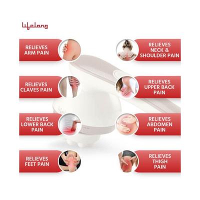 Lifelong Powerful Double Head Body Massager Hammer With 3 Massage Heads LLM36 1's - Massagers