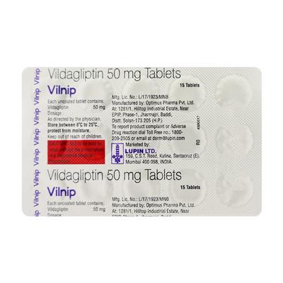 VILNIP 50mg Tablet 15's - Diabetes-Ant