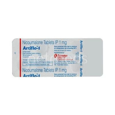 Artiflo 1mg Tablet 10'S - Blood Clot-Ant
