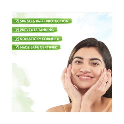 Mamaearth Rice Sunscreen Gel with Rice Water & Niacinamide SPF 50 PA+++ B3+ for UVA & B Protection 50gm - Face Sunscreen