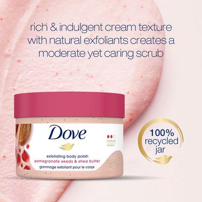 Dove Exfoliating Body Polish With Pomegranate Seeds And Shea Butter 298 gm - Scrubs & Exfoliants