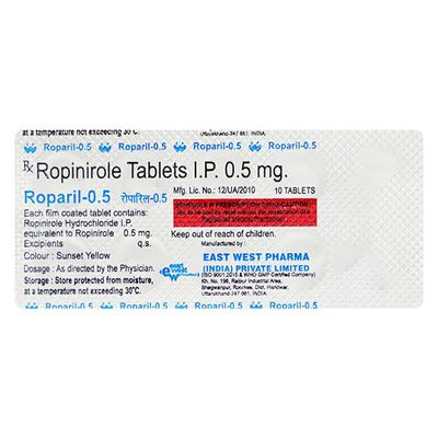 Roparil 0.5mg Tablet 10'S - Parkinsonism-Apd