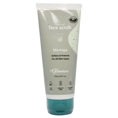 GLIMMER NATURAL FACE SCRUB MORINGA 100 gm - Face Scrubs