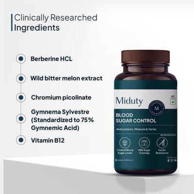Miduty Blood Sugar Control Tablet 60's - Diabetes (Fitness)