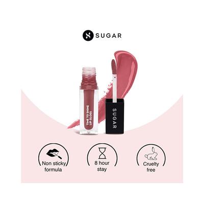 SUGAR Cosmetics Time To Shine Lip Gloss - 02 Velma Pinkley 4.5 ML - Lip Glosses