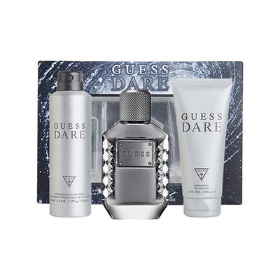 Guess Dare Men Gift Set (Eau de Toilette 100ml + Shower Gel 200ml + Body Spray 170g) 1's - Men Perfumes (Edt/Edp)
