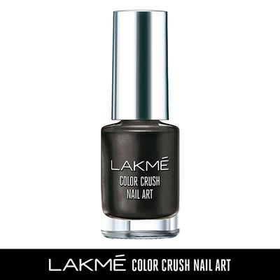 Lakme Color Crush Nailart M7 Black 6 Ml - Nail Polish