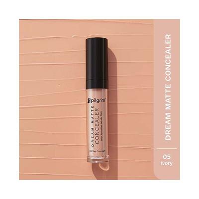 Pilgrim Full Coverage Concealer Crease Resistance & Lightweight with Matte Finish Ivory-05 7.3 ml - Concealer