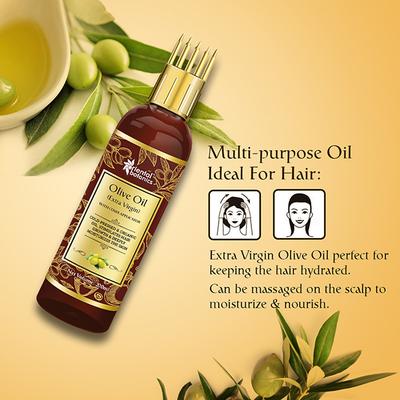 Oriental Botanics Extra Virgin Olive Oil with Comb Applicator 200 ml - Hair Oils