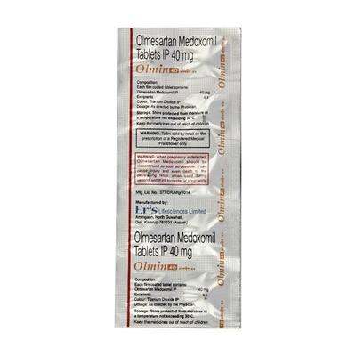 Olmin 40mg Tablet 10'S - Hypertension-Ang