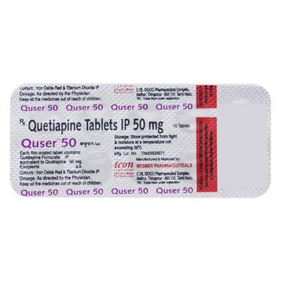 Quser 50mg Tablet 10'S - Schizophrenia-Aps