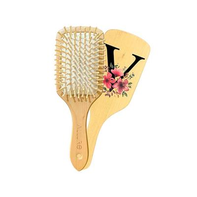 Allure Personalised Paddle Hair Brush Letter V 1's - Hair Brushes