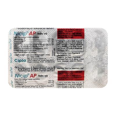 NICIP AP Tablet 10's - Pain relief-Nsa