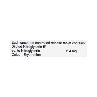 NITROGLYDER CR 6.4 Tablet 30's - Angina