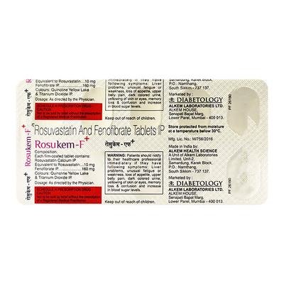 Rosukem F+ Tablet 10'S - High Cholesterol-Dys