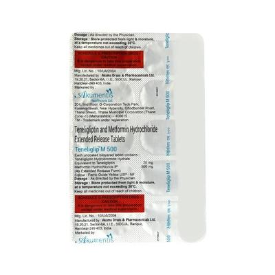 Teneliglip M 20/500mg Tablet 10'S - Diabetes-Ant