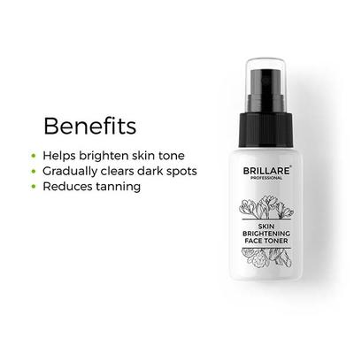 Brillare Professional Skin Brightening Natural Face Toner with Arbutin, Saffron and Sandalwood 50 ml - Toners