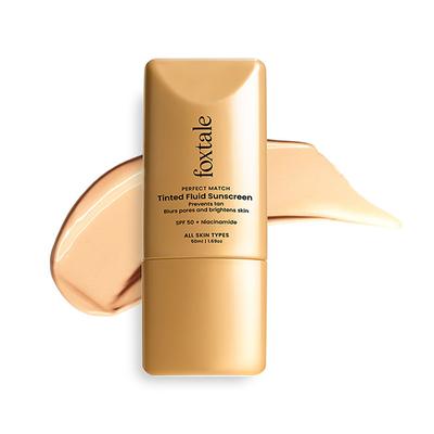 Foxtale Perfect Match Tinted Fluid Susncreen (Sand) 50 ml - Body Sunscreen