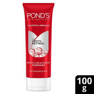 Pond's Youthful Miracle Hexyl Retinol, Renew and Rejuvenate Facewash 100 gm - Face Wash & Cleansers