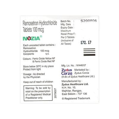 NOZIA Tablet 3's - Vomitting/Emesis-Ant
