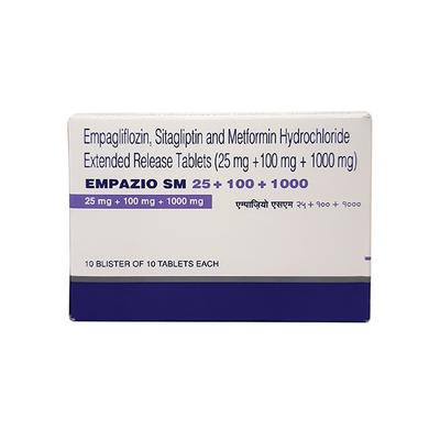 EMPAZIO SM 25+100+1000 Tablet 10's - Diabetes-Ant