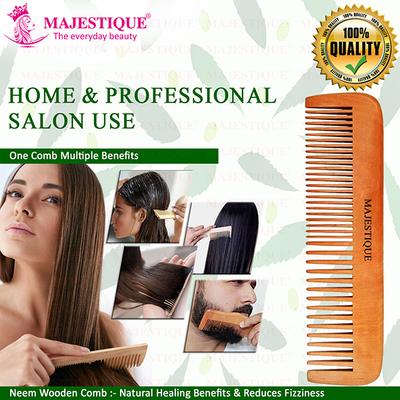 Majestique Wooden Hair Comb - Hair Combs