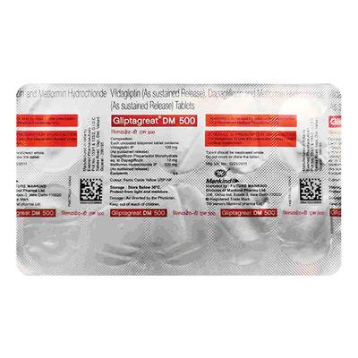 GLIPTAGREAT DM 500 Tablet 10's - Diabetes-Ant