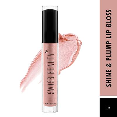 Swiss Beauty Shine and Plump Lip Gloss - (Shade-03) 4 ml - Lip Glosses