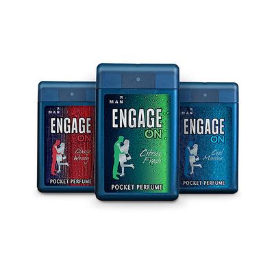 Engage On Man Pocket Perfume - Citrus Fresh 17 ml - Men Perfumes (Edt/Edp)
