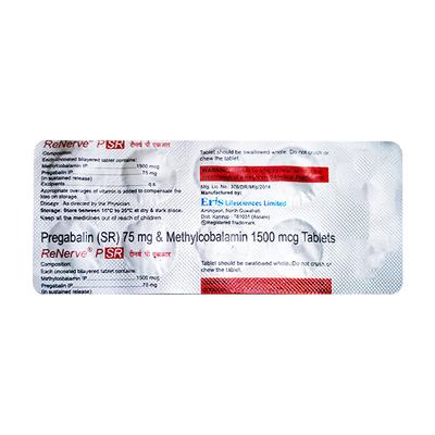Renerve P SR Tablet 10'S - Neuropathic Pain-Dru