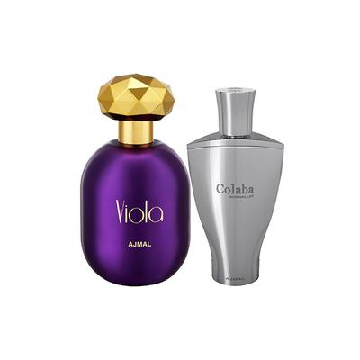 Ajmal Viola EDP Fruity Floral Perfume And Colaba Mukhallat Concentrated Perfume Oil Floral Oriental 89 ml - Perfumes (Edt/Edp)