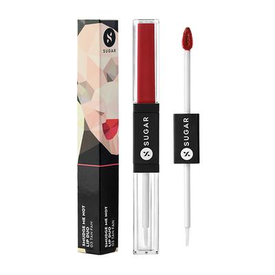 SUGAR Cosmetics Smudge Me Not Lip Duo - 03 Tan Fan (Mauve Nude) 3.5 Ml - Lipsticks