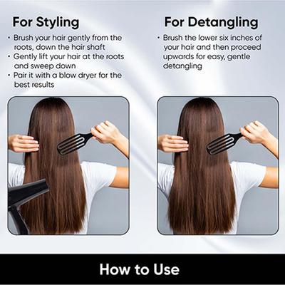 Vega Hair Brush,Vented Detangling Hair Brush for Women and Men, for Quick Blow Drying (DTB-02) 94 gm - Hair Brushes