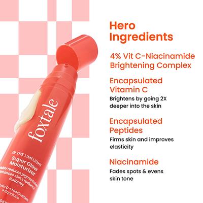 Foxtale Super Glow Moisturiser with 4% VitC-Niacinamide Complex for Brighter Skin 50ml - Face Moisturizers