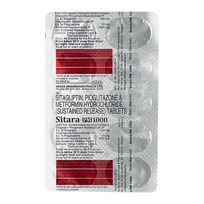 SITARA PM 1000 Tablet 10's - Diabetes-Ant