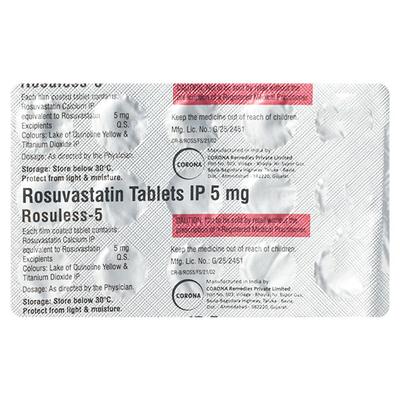 ROSULESS 5 Tablet 15's - High Cholesterol-Dys