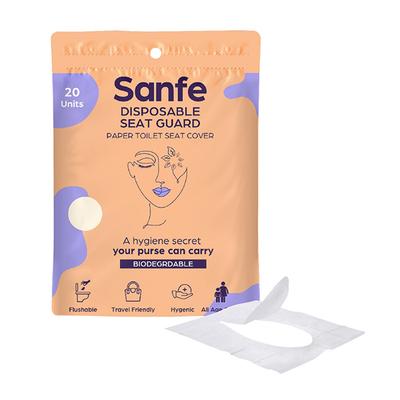 Sanfe Disposable Seat Guard Paper Toilet Seat Cover 20's - Toilet Seat Sanitizer