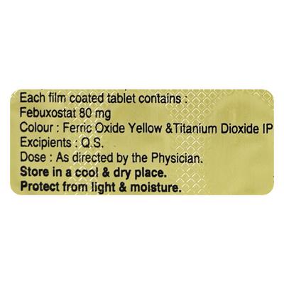 Fabulas 80mg Tablet 10'S - Gout