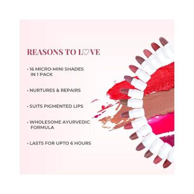 Just Herbs Enriched Ayurvedic Lipstick Micro-Mini Kit 7gm - Lipsticks