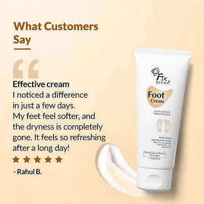 Fixderma Foot Cream for Dry and Cracked Feet, Moisturizes, Soothes and Repair Creacked Feet 150 g - Night Cream