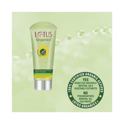 Lotus Organics Pristine Purifying Face Wash 100gm - Face Wash & Cleansers