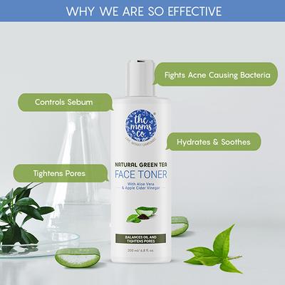 The Mom's Co. Natural Green Tea Face Toner with Aloe Vera & Apple Cider 200ml - Face Mists