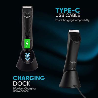 Vega Cleanball Body Trimmer for Men, Body, Pubic Hair Grooming, 90 Min Runtime (VHTH-33) 281 gm - Trimmers