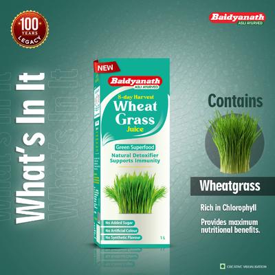 Baidyanath Wheat grass Juice 1 l - Speciality Medicines