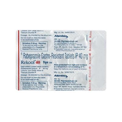 Rekool 40mg Tablet 15'S - Ulcer/Reflux/Flatulence-Aaa